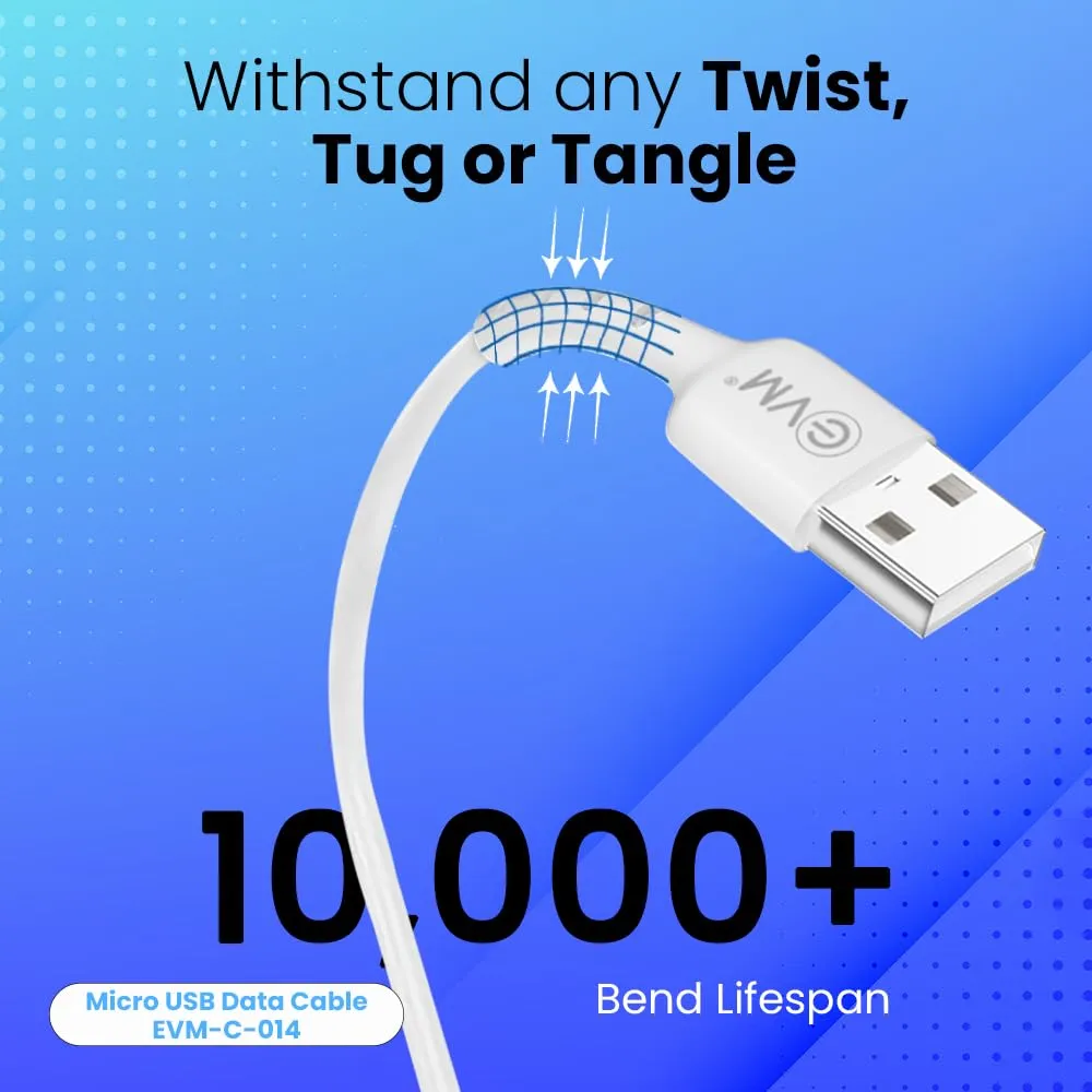 EVM Micro USB Charge & Sync Cable (C-014-W) view 3